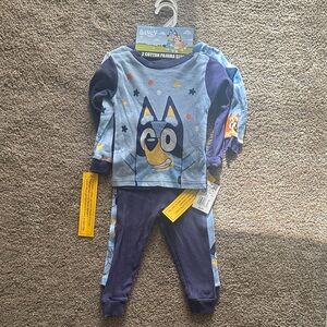 Bluey Kids Pajama Set - Blue and Navy